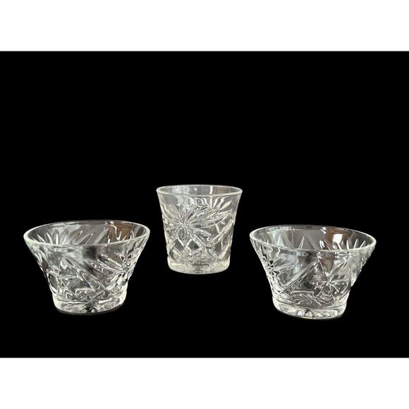 Star Of David Pattern Creamer & Oatmeal Glass Bowls Set Of 4 Replacement Pieces - Picture 12 of 16